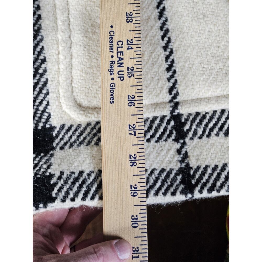 Burberry White Cream Ivory Black Plaid London England Coat Womens Size 6 - Picture 11 of 11